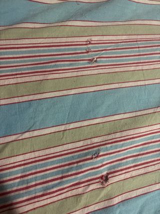 Funda de colchón antigua a rayas