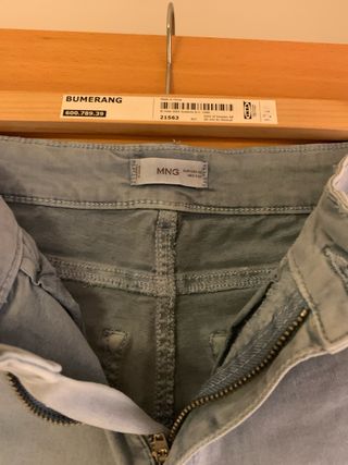 Pantalón vaquero flare azul claro Mango Teen