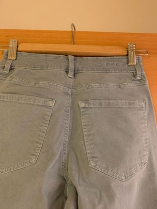 Pantalón vaquero flare azul claro Mango Teen