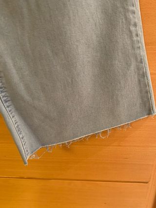 Pantalón vaquero flare azul claro Mango Teen