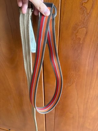 Cinturón beige y multicolor