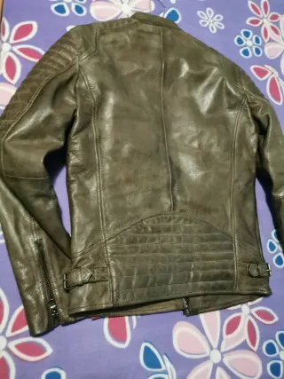 Chaqueta Cuero Marrón Banhoff Chico Talla S