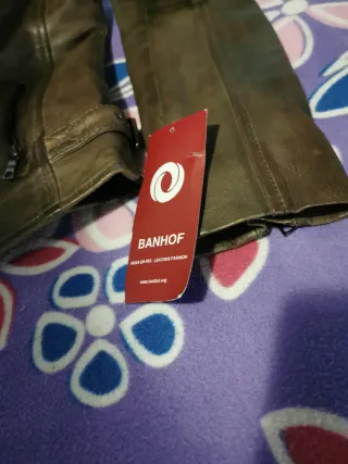 Chaqueta Cuero Marrón Banhoff Chico Talla S