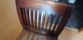 Banqueta de madera para dormitorio o recibidor