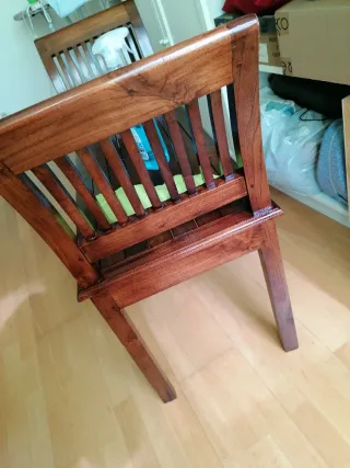 Banqueta de madera para dormitorio o recibidor
