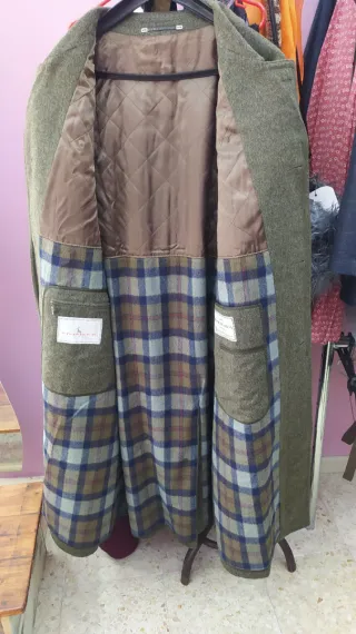 Abrigo vintage Marca Luxus Himalaya Loden verde.