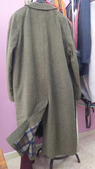 Abrigo vintage Marca Luxus Himalaya Loden verde.
