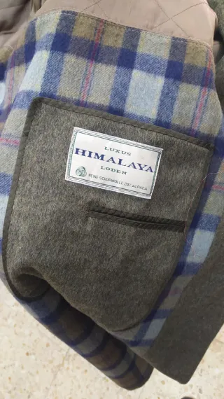 Abrigo vintage Marca Luxus Himalaya Loden verde.