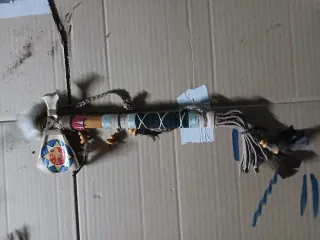 Hacha decorativa estilo nativo americano