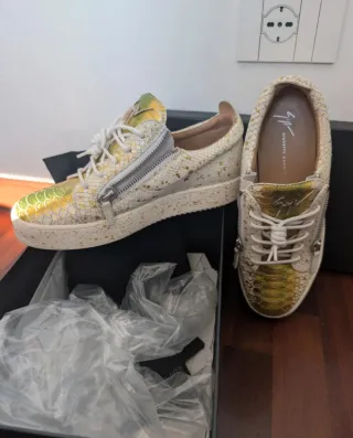 Giuseppe Zanotti Scarpe Uomo 43 e mezzo Oro Bianco