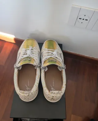 Giuseppe Zanotti Scarpe Uomo 43 e mezzo Oro Bianco