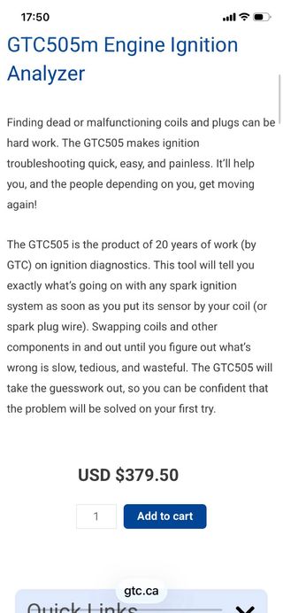 Analisador Ignição GTC 505 General Tech