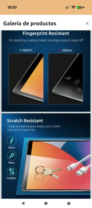 Cristal Protector iPad 7, 8, 9 NEW'C