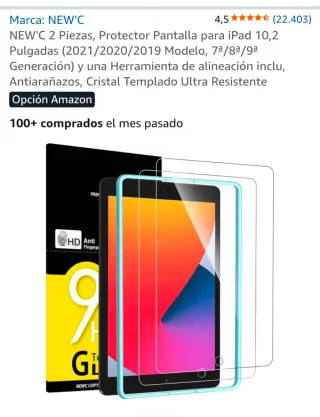 Cristal Protector iPad 7, 8, 9 NEW'C