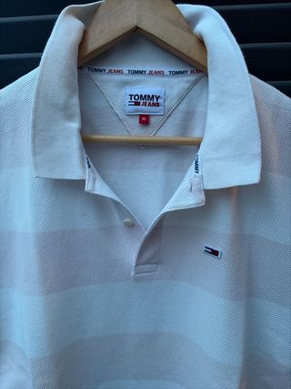 Polo Tommy Hilfiger Rayas Rosas y Blancas