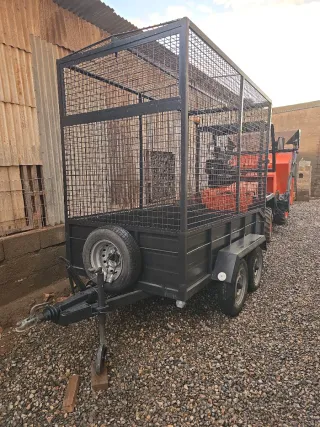 Remolque jaula doble eje