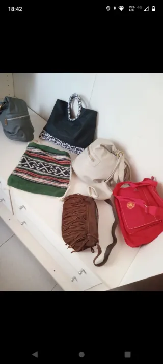 Lotto 6 borse donna vari modelli