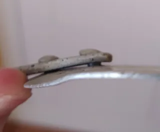 Antigua espumadera de aluminio