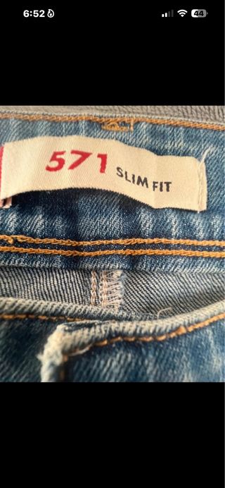 Levi's 571 Slim Fit Jeans W34 L34 Chiaro