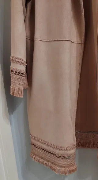 Chaqueta Levita efecto Ante, Zara, Talla M.