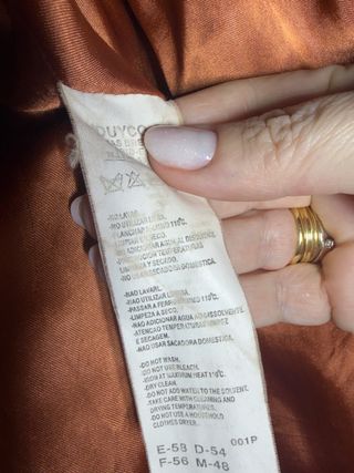 Parka naranja talla grande sintesis