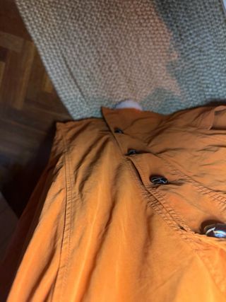 Parka naranja talla grande sintesis