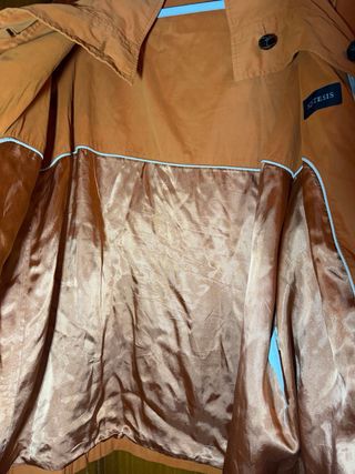 Parka naranja talla grande sintesis