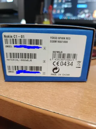 Móvil Nokia C1-01 Rojo/Blanco Yoigo