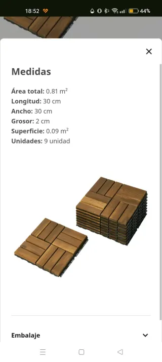 Suelo terraza madera acacia