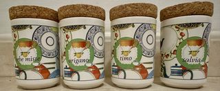 Set 4 Portaspezie Ceramica SIC Vintage