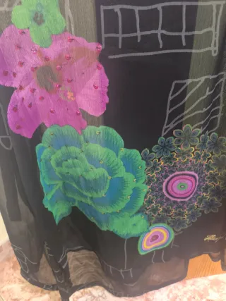 Blusa Transparente Estampada Flores