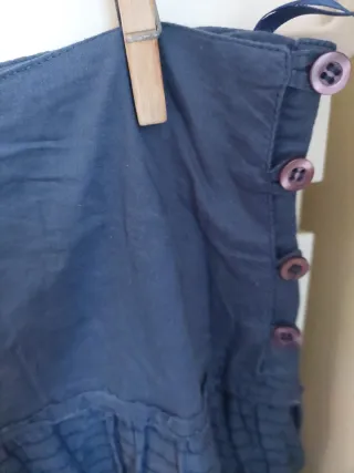 Falda larga Stradivarius azul