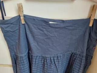 Falda larga Stradivarius azul