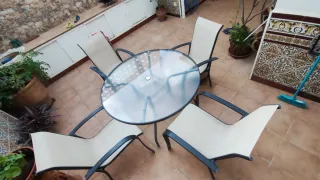 Mesa y 4 Sillas para Exterior