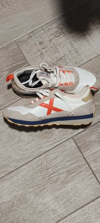 Zapatillas Munich Naranja y Blanco