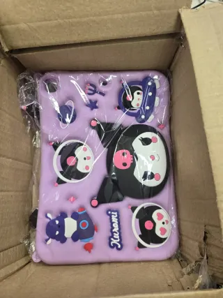Cover iPad Sanrio Kuromi 3D in silicone nuova