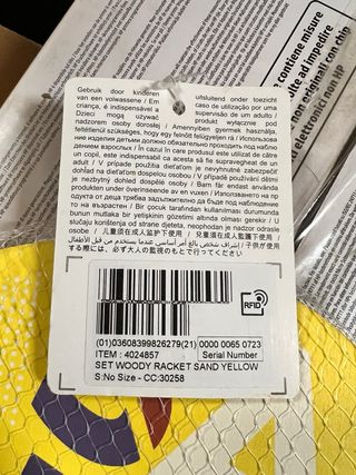 Set Palas Playa Sandever Woody amarillas