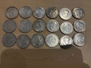 25 Monedas 100 Pesetas 1966 *66 *67 y *68