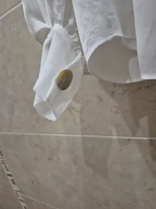 Blusa Zara Blanca Manga Larga