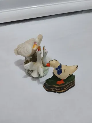 Figuras de patos de cerámica