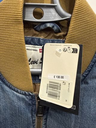Chaleco Levi's acolchado azul y marrón