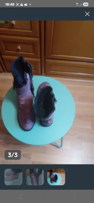 Botas moradas talla 40