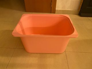 Caja de almacenaje infantil rosa