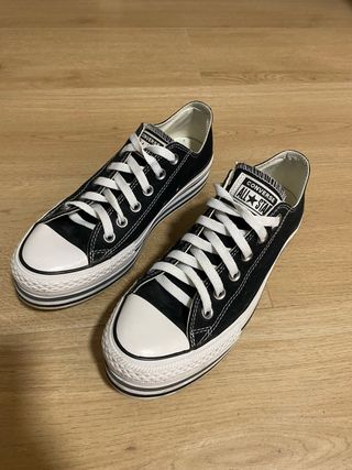 Converse negras plataforma