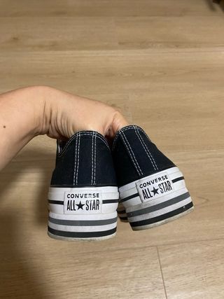 Converse negras plataforma