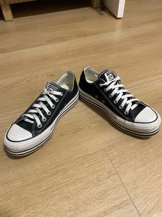 Converse negras plataforma