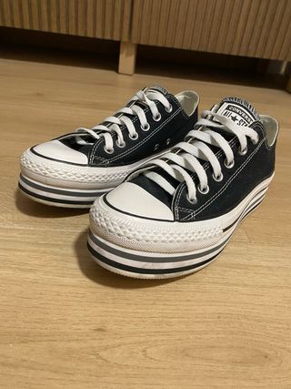 Converse negras plataforma