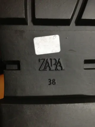 Botines Zara hebillas piel marrones tall 38 NUEVOS