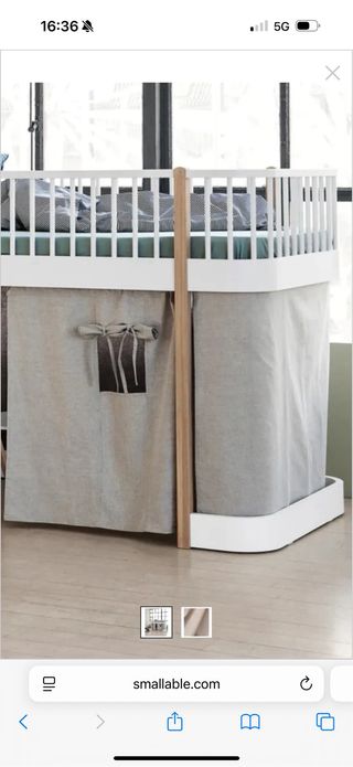 Cuna convertible en cama y en litera de diseño