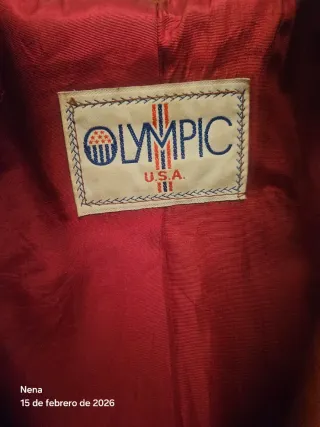 Abrigo de cuero vintage marrón